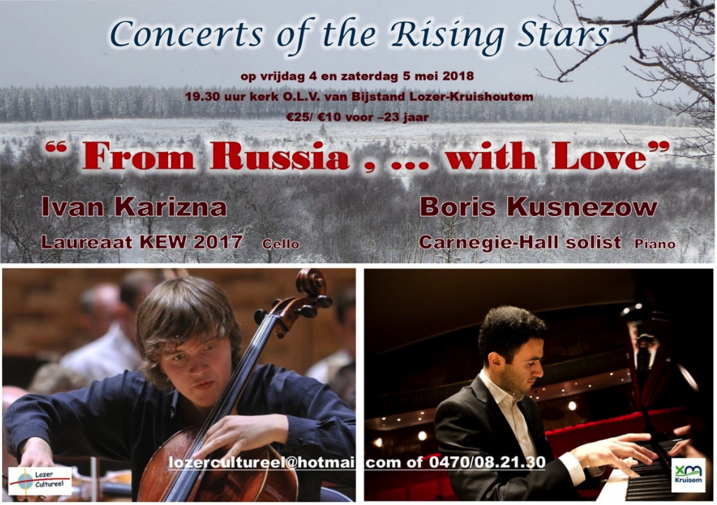 Annonce. Lozer-Kruishoutem. Rising Stars Concert « From Russia, ... with Love ». 2018-05-05
